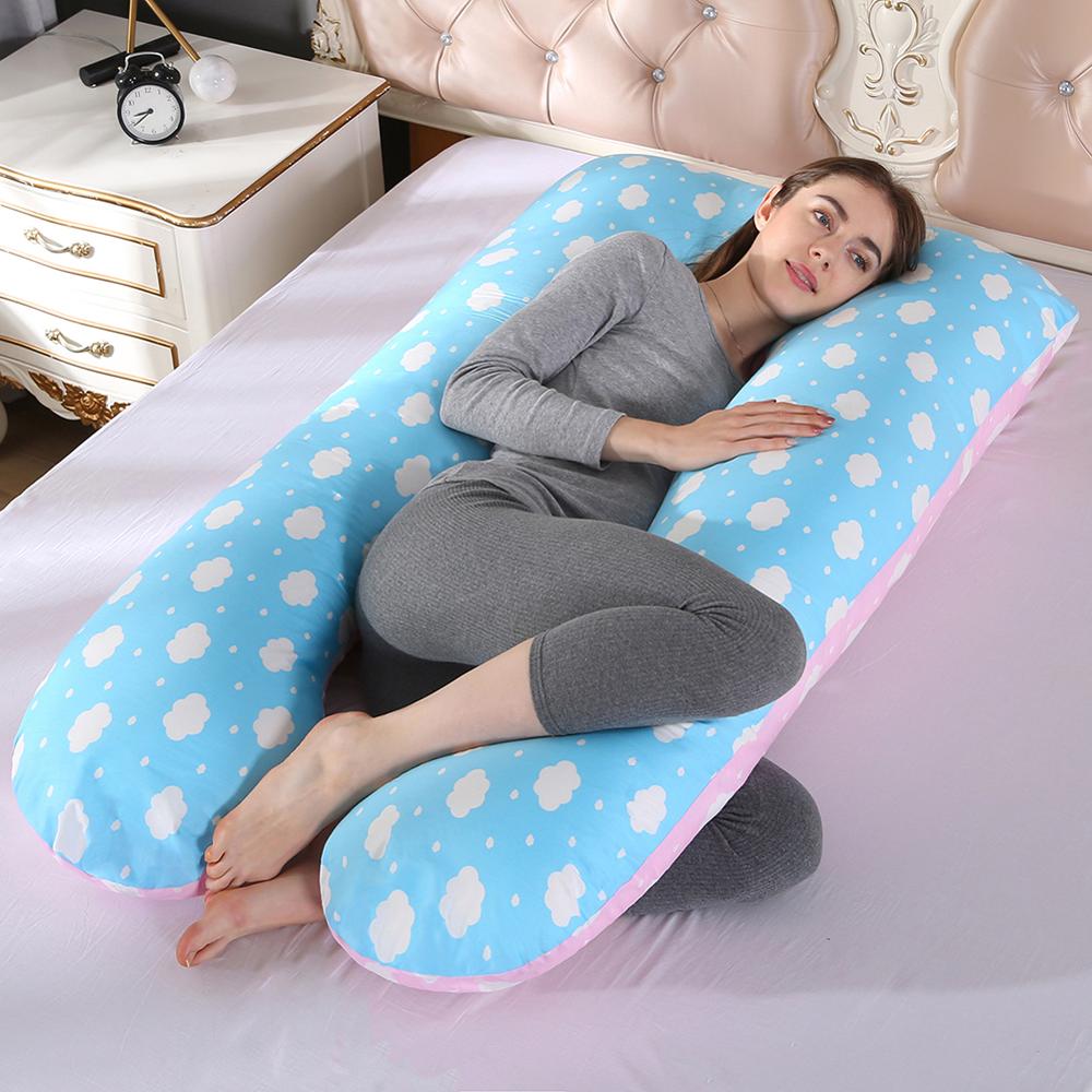 Pregnancy Pillow Bedding Full Body Pillow for Pregnant Women Comfortable U-Shape Cushion Long Side Sleeping Support Pillows