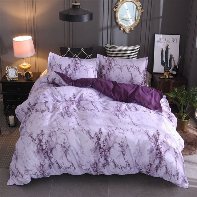 Modern Marble Printed Bedding Set