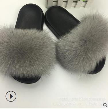 Faux Fur Slippers Women