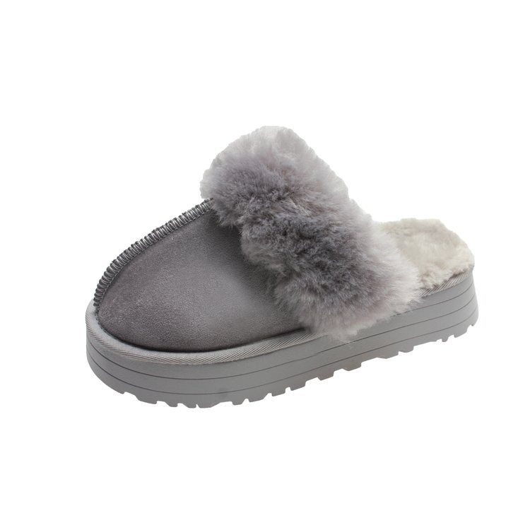 Winter Brand Plush Cotton Slippers