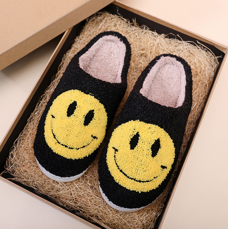 Smiling Face Cotton Slippers For Men And Women