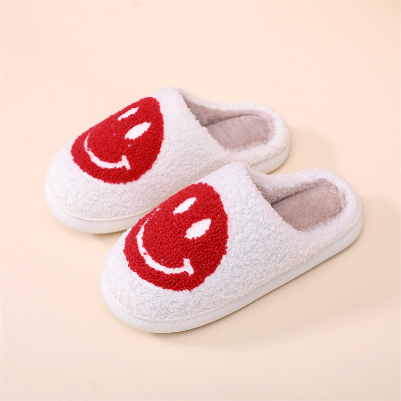 Smiling Face Cotton Slippers For Men And Women