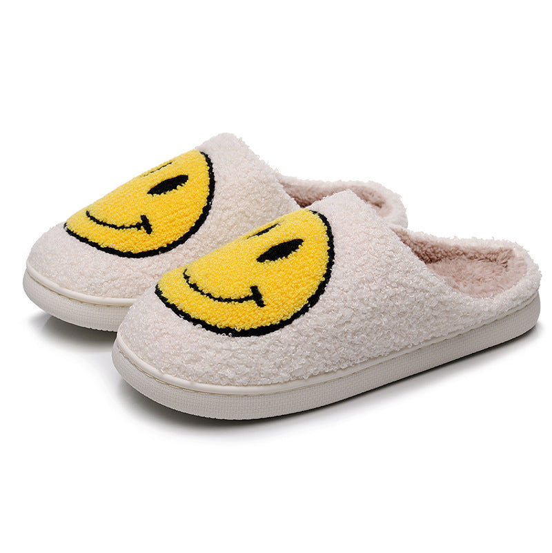 Smiling Face Cotton Slippers For Men And Women