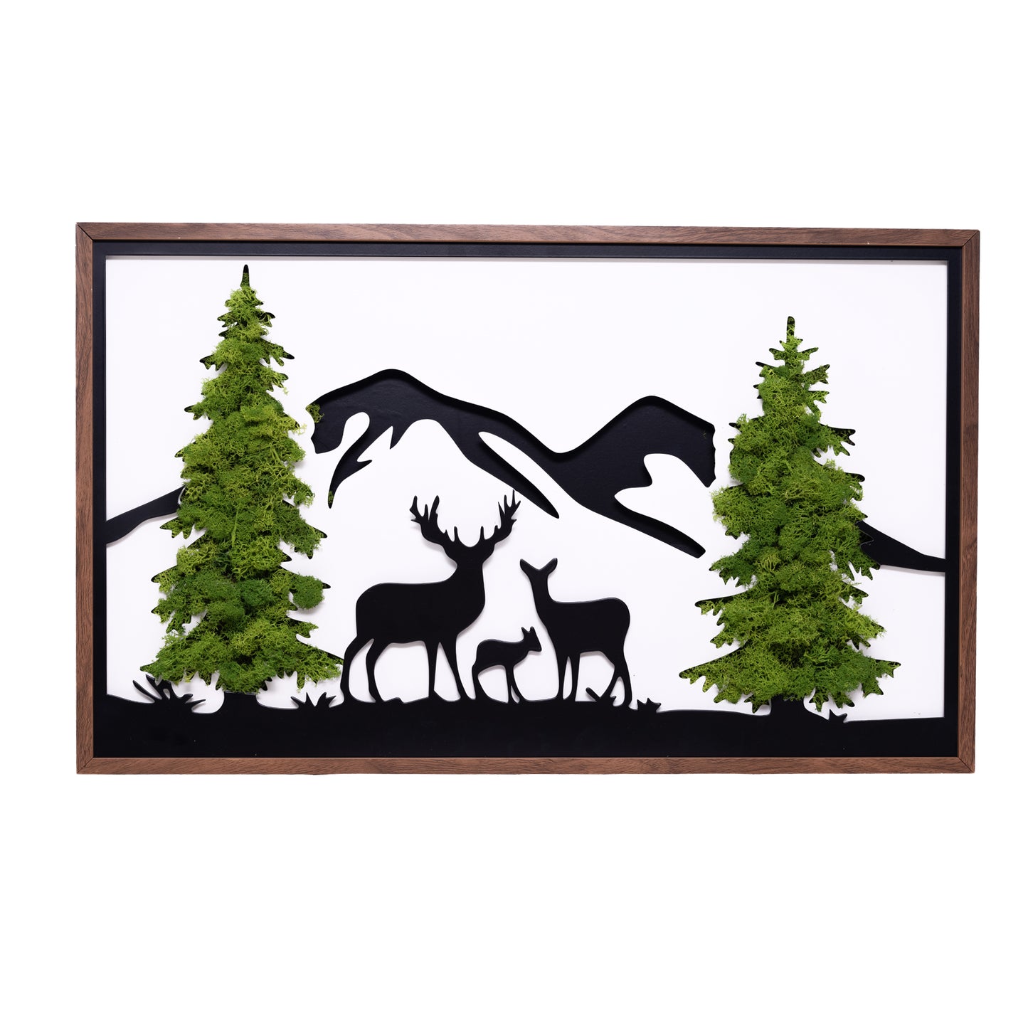 Deer Metal Art Moss Wall Decor