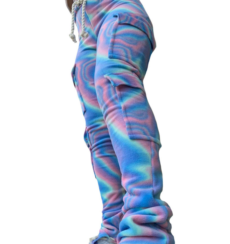 VSS Fleece printed multi-pocket super stretch overalls