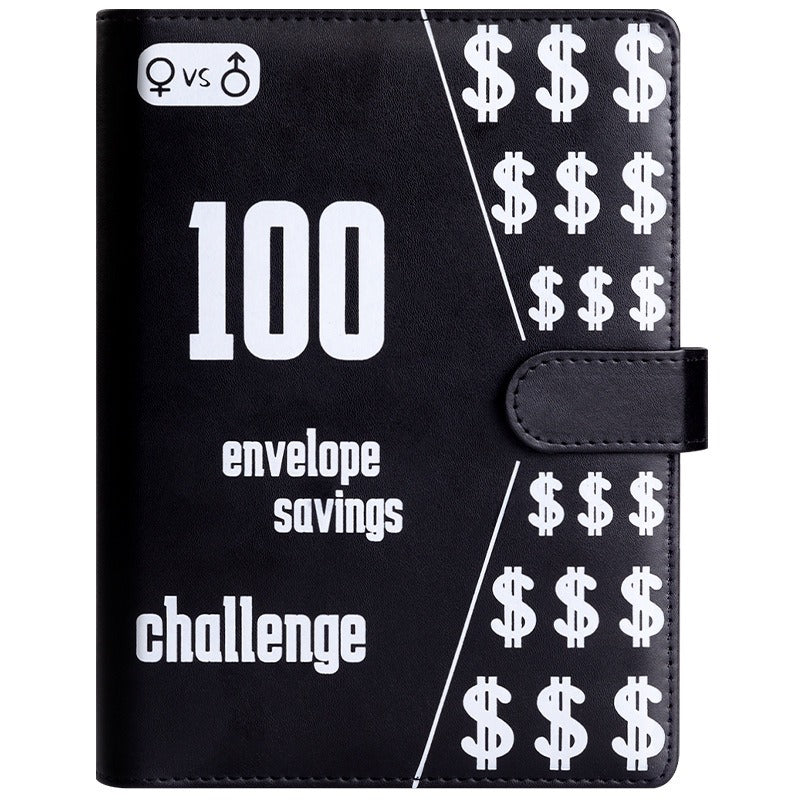 100 Envelope Challenge Binder Couple 100 Day Challenge Savings Handbooks Notebook