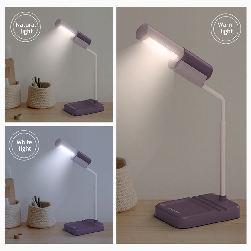 New LED Simple Eye Protection Desk Lamp USB Rechargeable Infinitely Variable Light Student Reading Desktop Small Desk Lamp