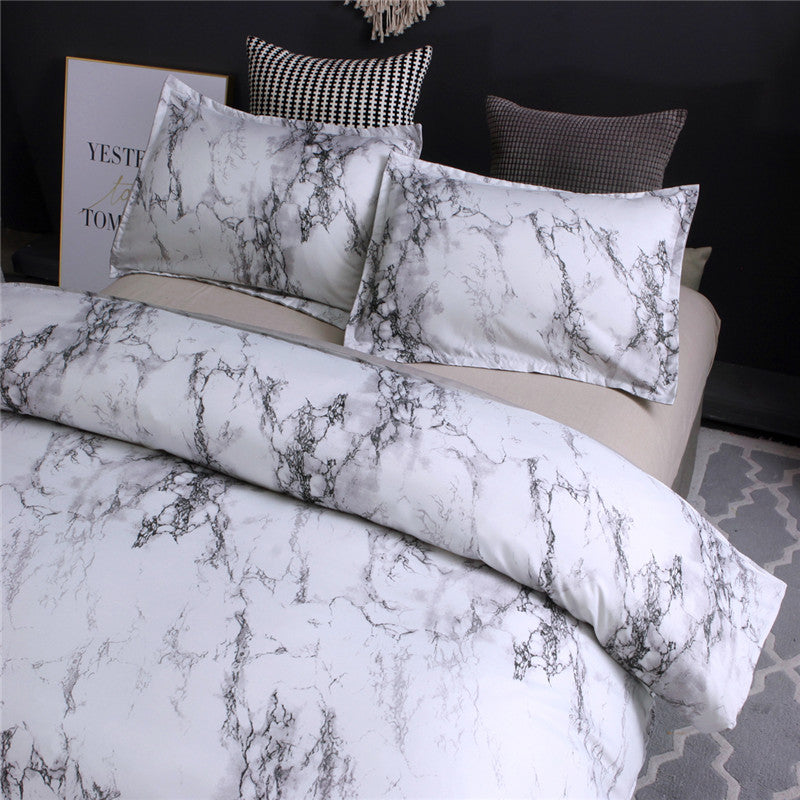 Modern Marble Printed Bedding Set