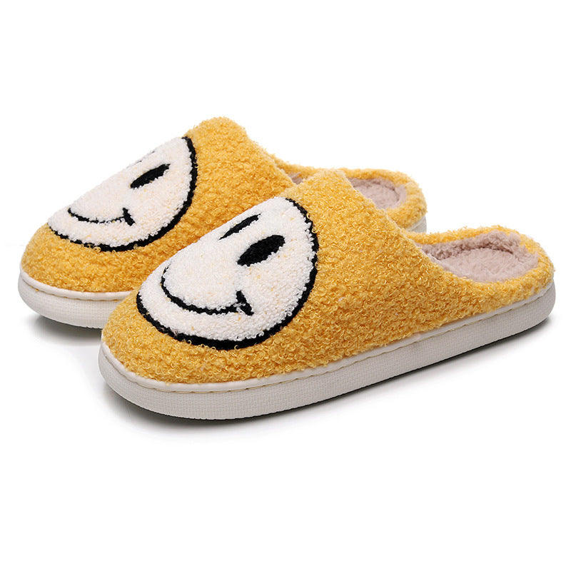 Smiling Face Cotton Slippers For Men And Women