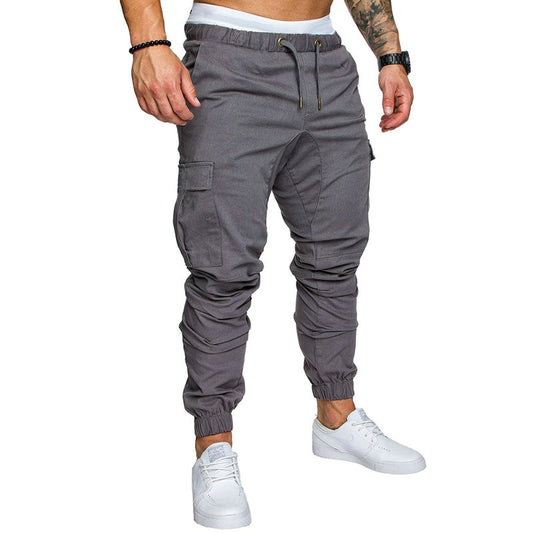 Autumn Men Pants Hip Hop Harem Joggers Pants New Male Trousers Mens Joggers Solid Multi-pocket Pants Sweatpants