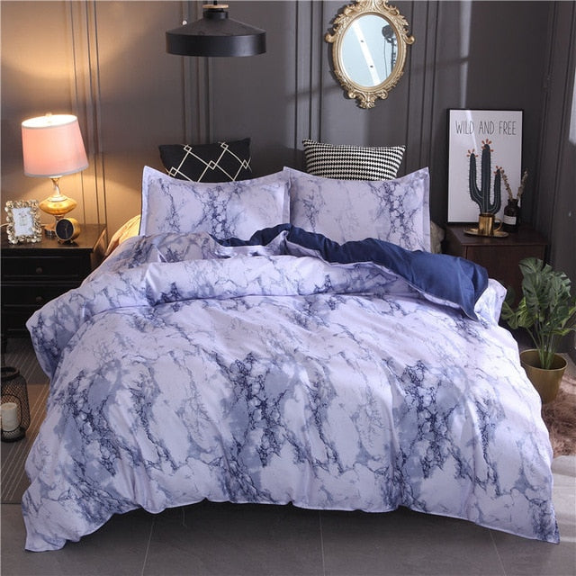 Modern Marble Printed Bedding Set