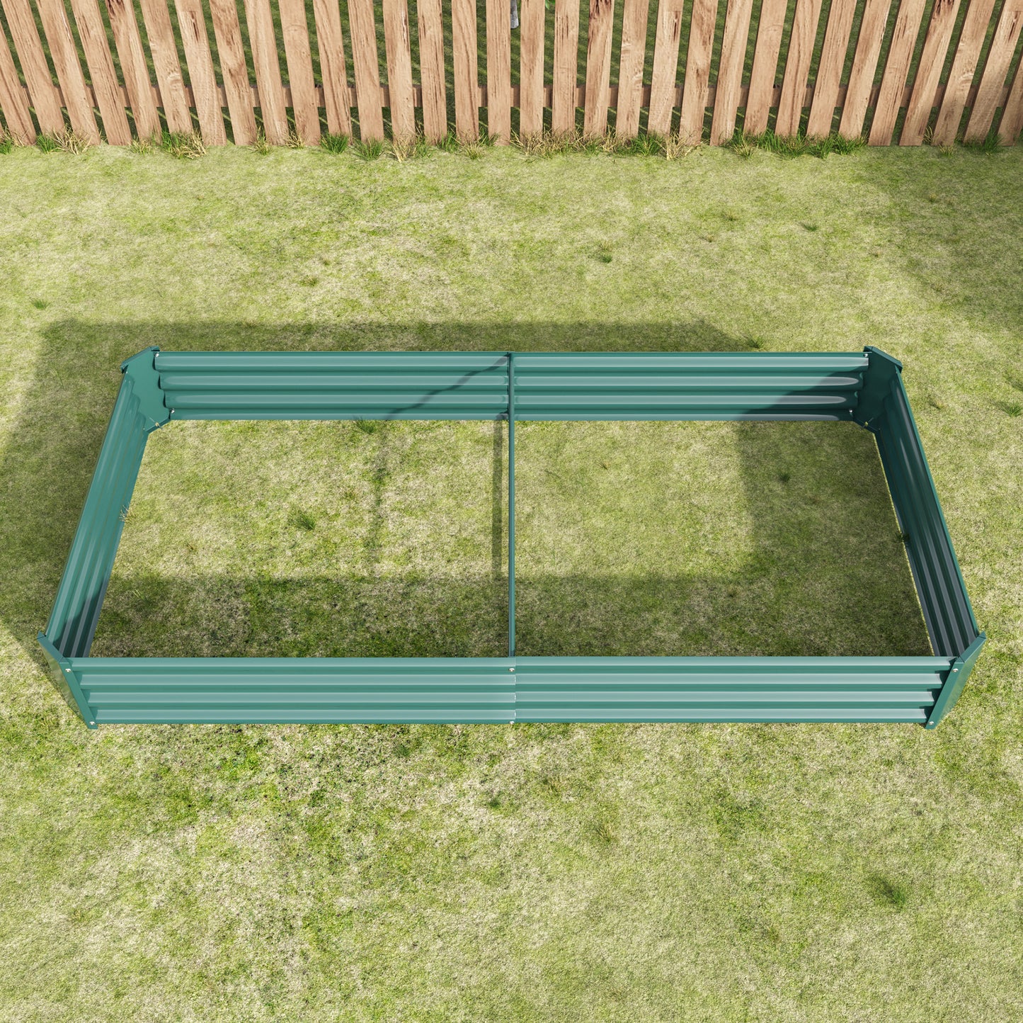 Raised Garden Bed Kit - Metal Raised Bed Garden 7.6x3.7x0.98ft for Flower Planters, Vegetables Herb Green