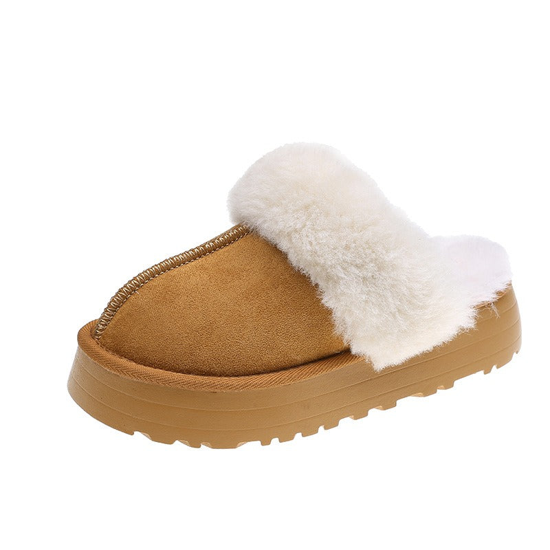 Winter Brand Plush Cotton Slippers