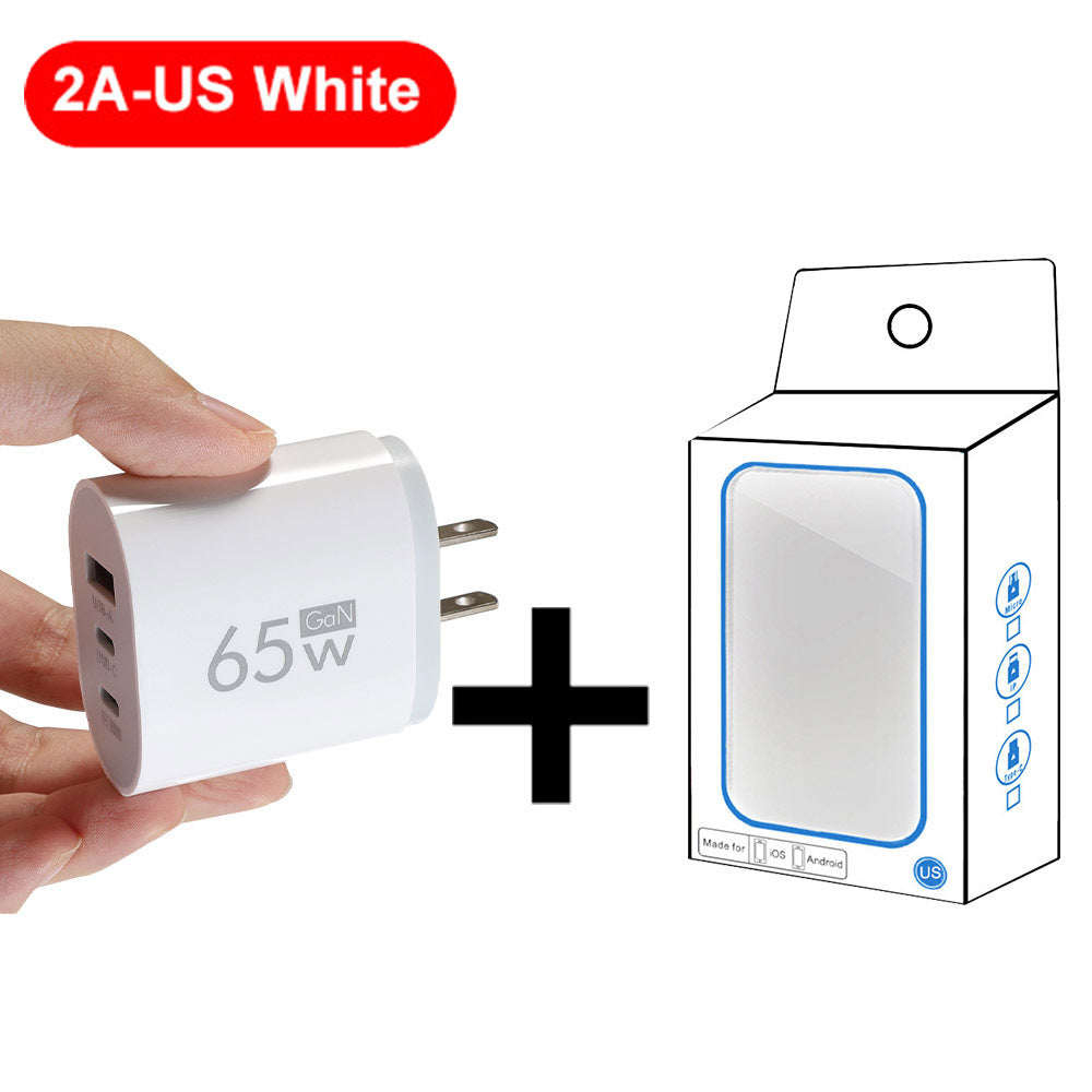 Type-C mobile phone charger 2A USB+2PD multi port US and European travel charging head