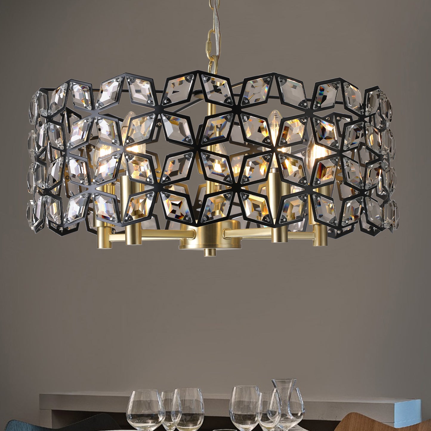 Modern Crystal Chandelier for Living-Room Round Cristal Lamp Luxury Home Decor  Light Fixture