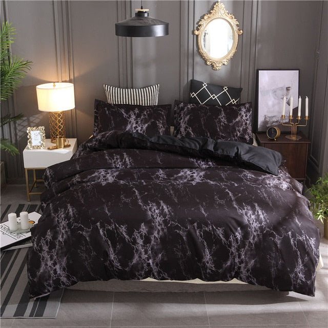 Modern Marble Printed Bedding Set