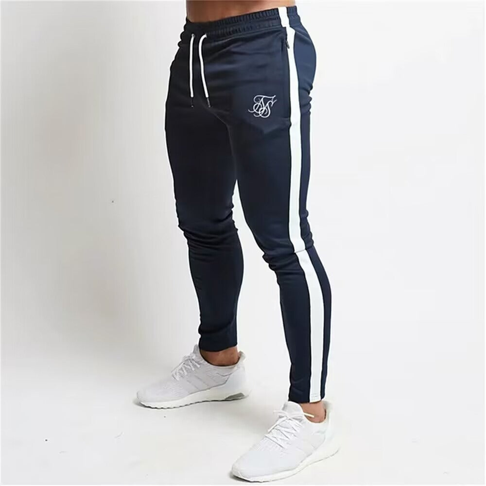 Autumn and Winter Men's New Sports and Leisure Light Plate Slim Fit Fitness Pants Men's Long Pants, Small Foot Strap Pants