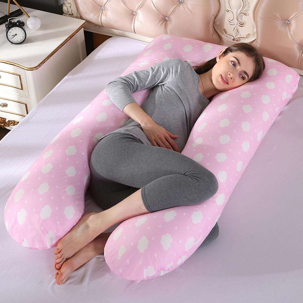 Pregnancy Pillow Bedding Full Body Pillow for Pregnant Women Comfortable U-Shape Cushion Long Side Sleeping Support Pillows