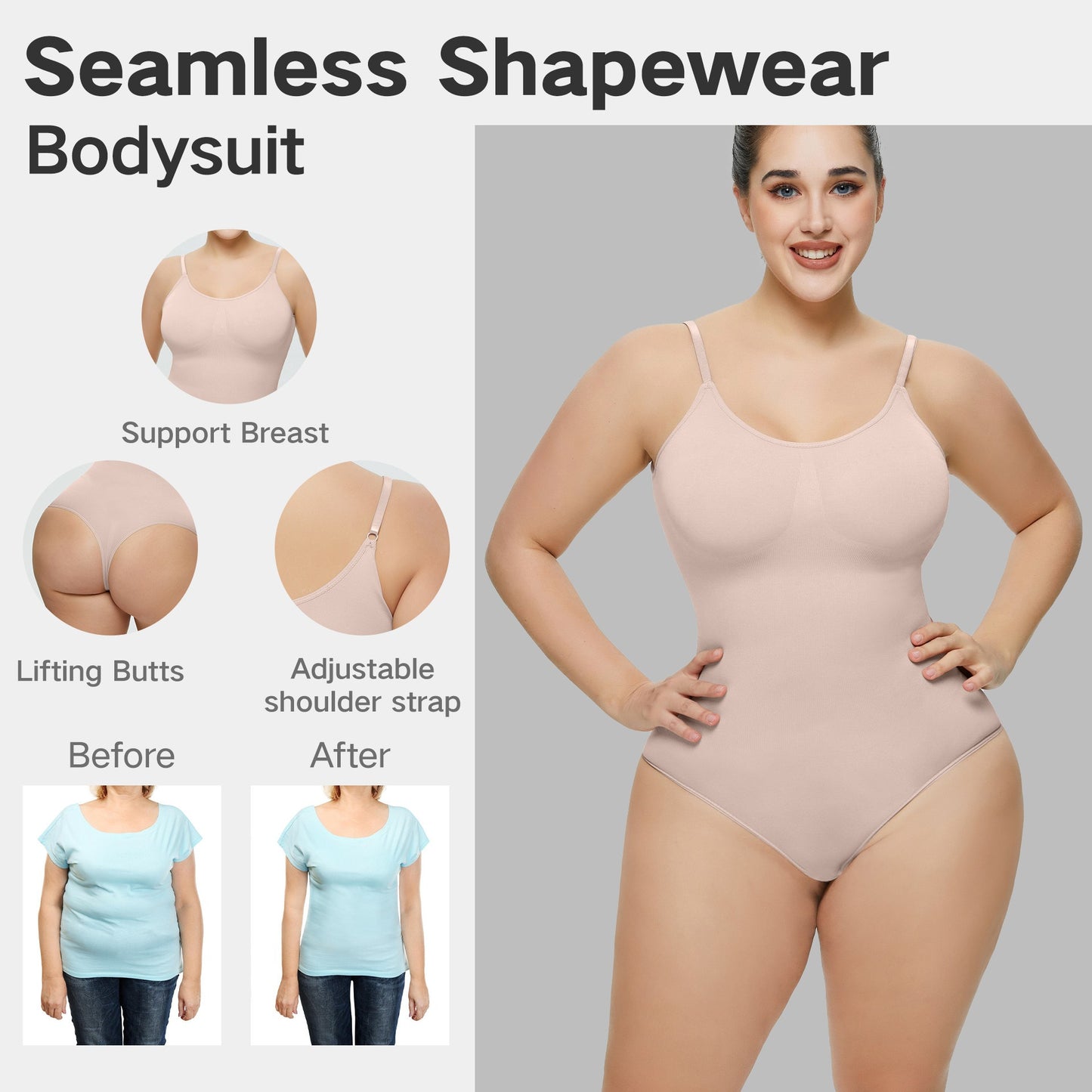 Elastic Split Slim Bodysuit Tight Bodysuit