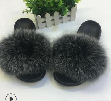 Faux Fur Slippers Women