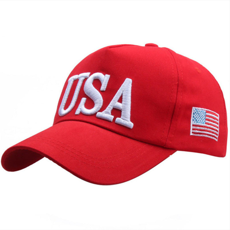 Trump baseball cap Amazon best seller Trump hat US election 3D embroidery USA hat logo embroidery