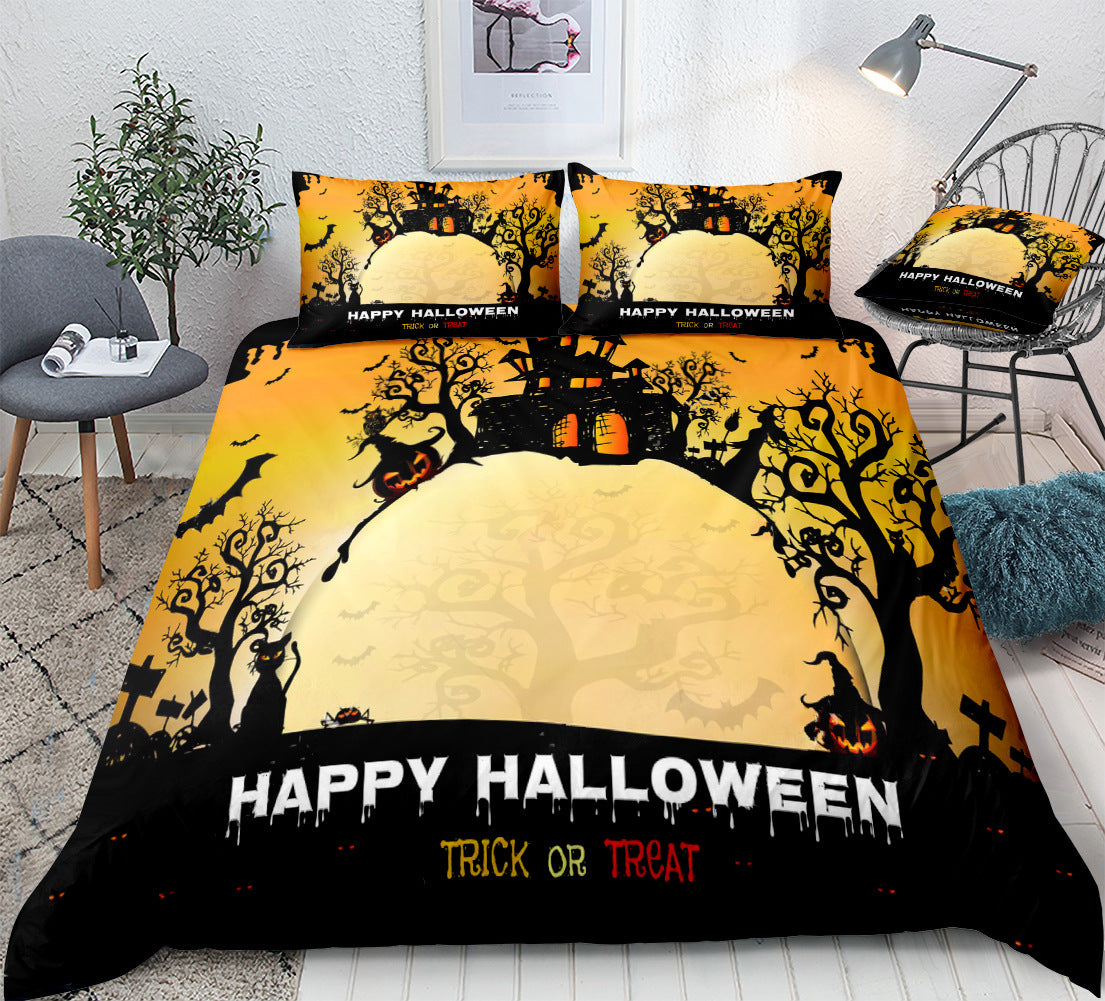 Halloween pattern home textile bed sheet