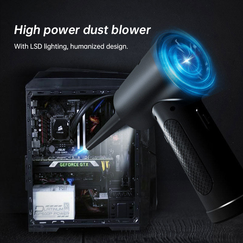 Portable Cordless High speed Electric Air Duster LED lighting Air Blower For Computer Keyboard Cleaning Tool