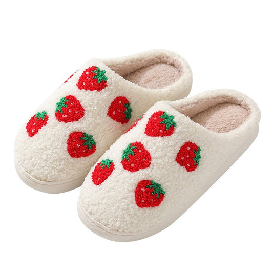 Comfortable home strawberry slippers