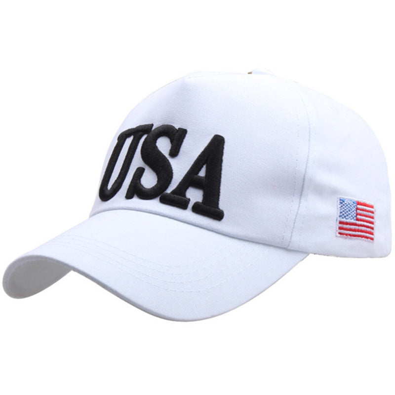 Trump baseball cap Amazon best seller Trump hat US election 3D embroidery USA hat logo embroidery