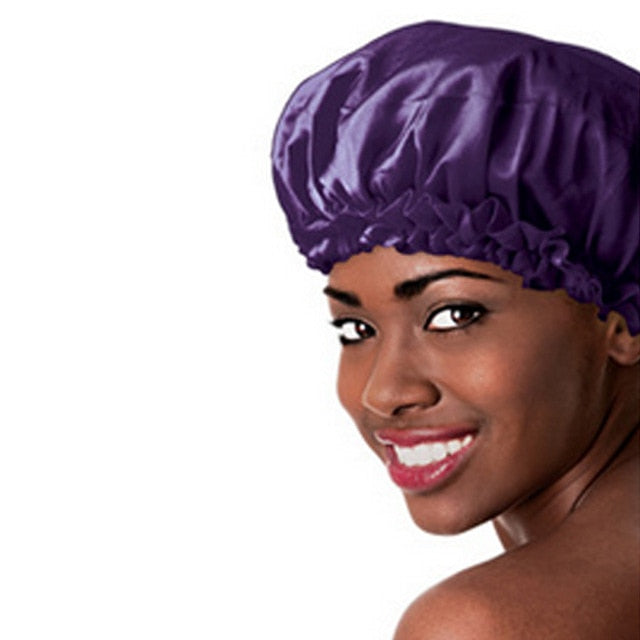 Shower Hat Night Sleep Cap Hair Care Satin Bonnet Caps Nightcap For Women Men Unisex