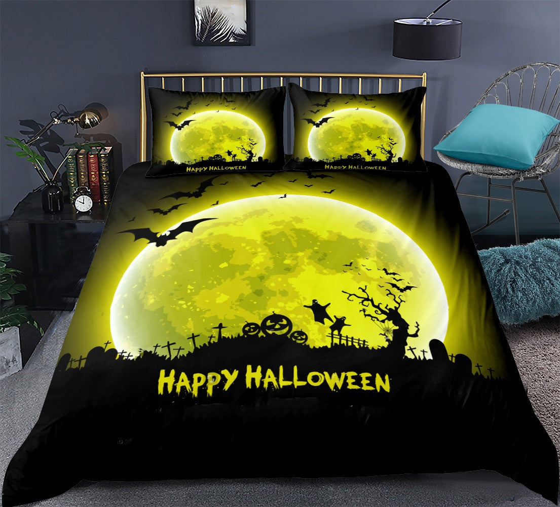 Halloween pattern home textile bed sheet