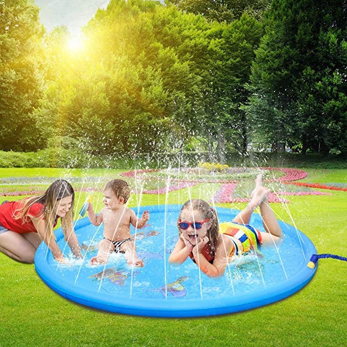 170 CM Summer Children's Baby Play Water Mat Games Beach Pad Lawn Inflatable Spray Water Cushion Toys Outdoor Tub Swiming Pool