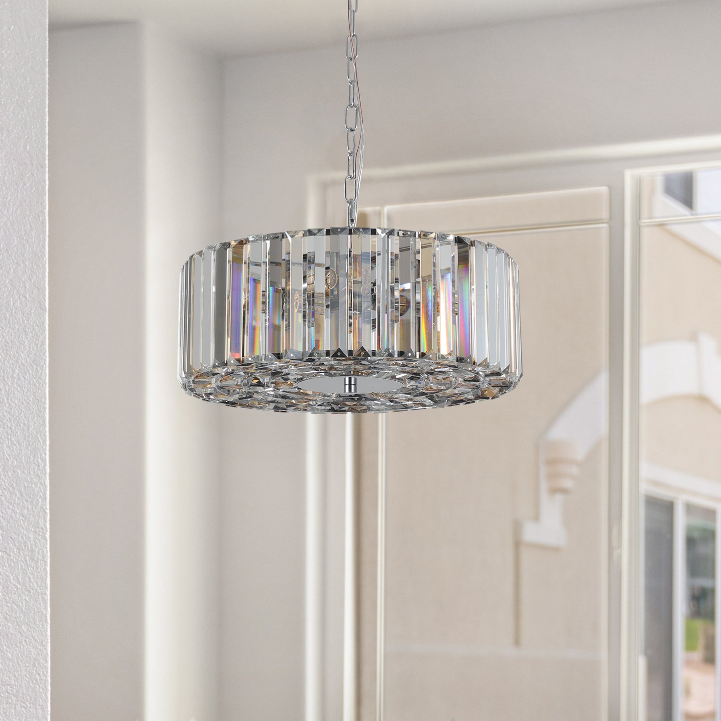 Modern Crystal Chandelier for Living-Room Round Cristal Lamp Luxury Home Decor Light  Fixture