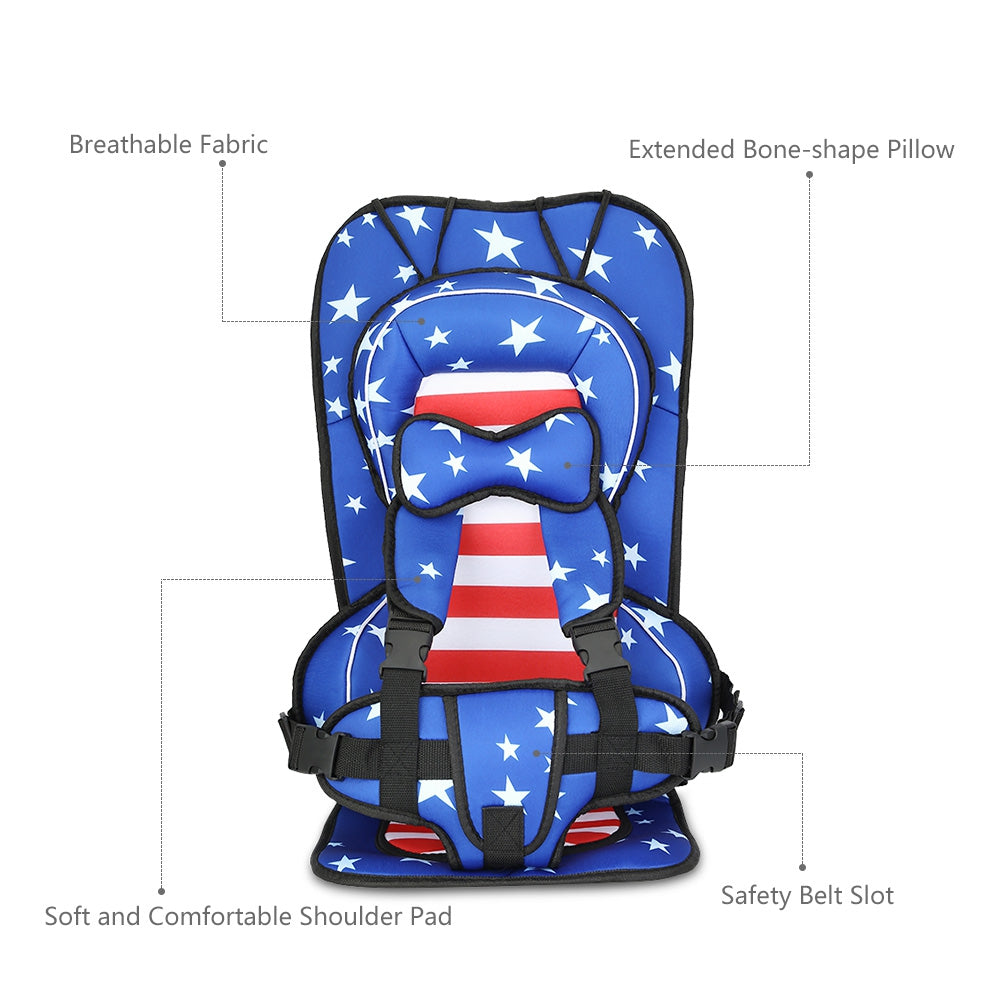 Portable Children Car Seat with Adjustable Safety Belt
