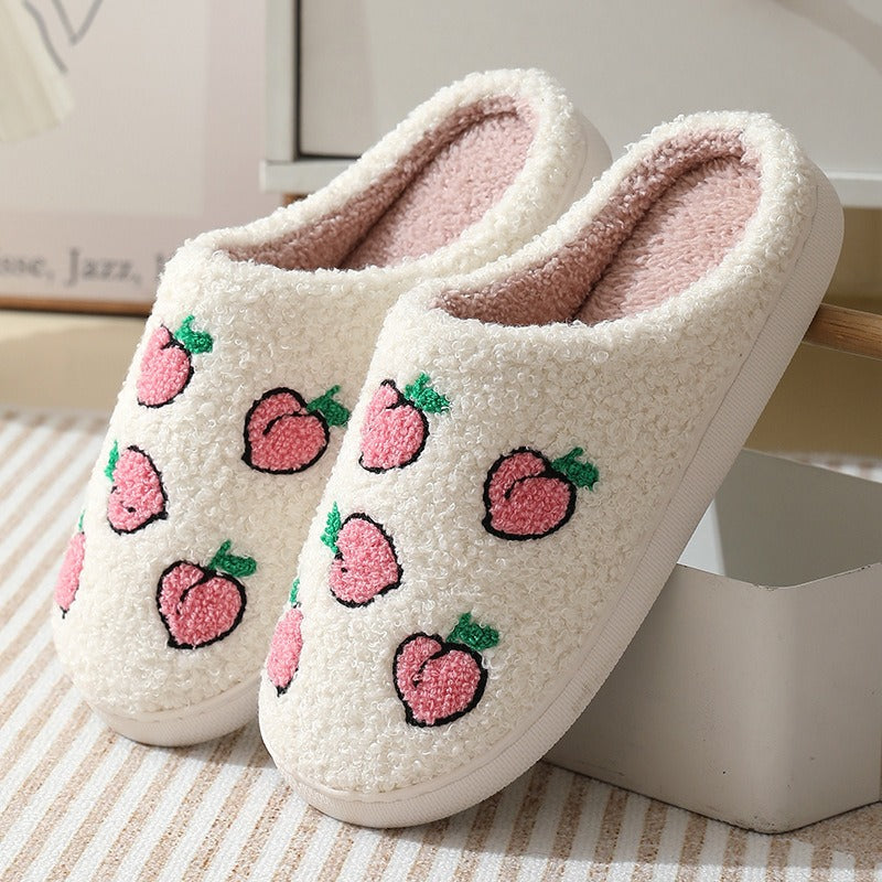 Comfortable home strawberry slippers