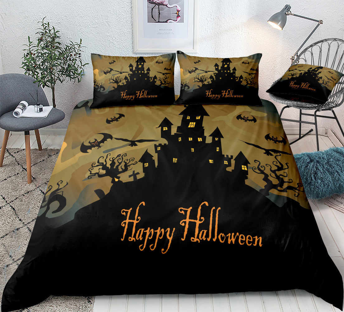 Halloween pattern home textile bed sheet