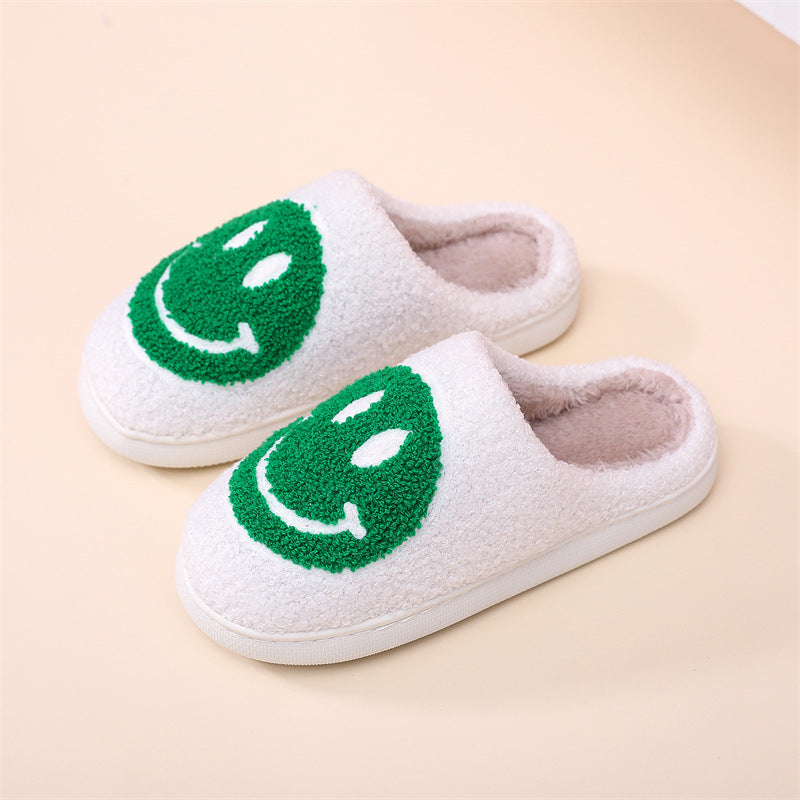 Smiling Face Cotton Slippers For Men And Women