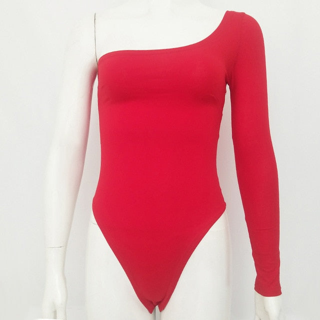 One Shoulder Wrap Bodysuit