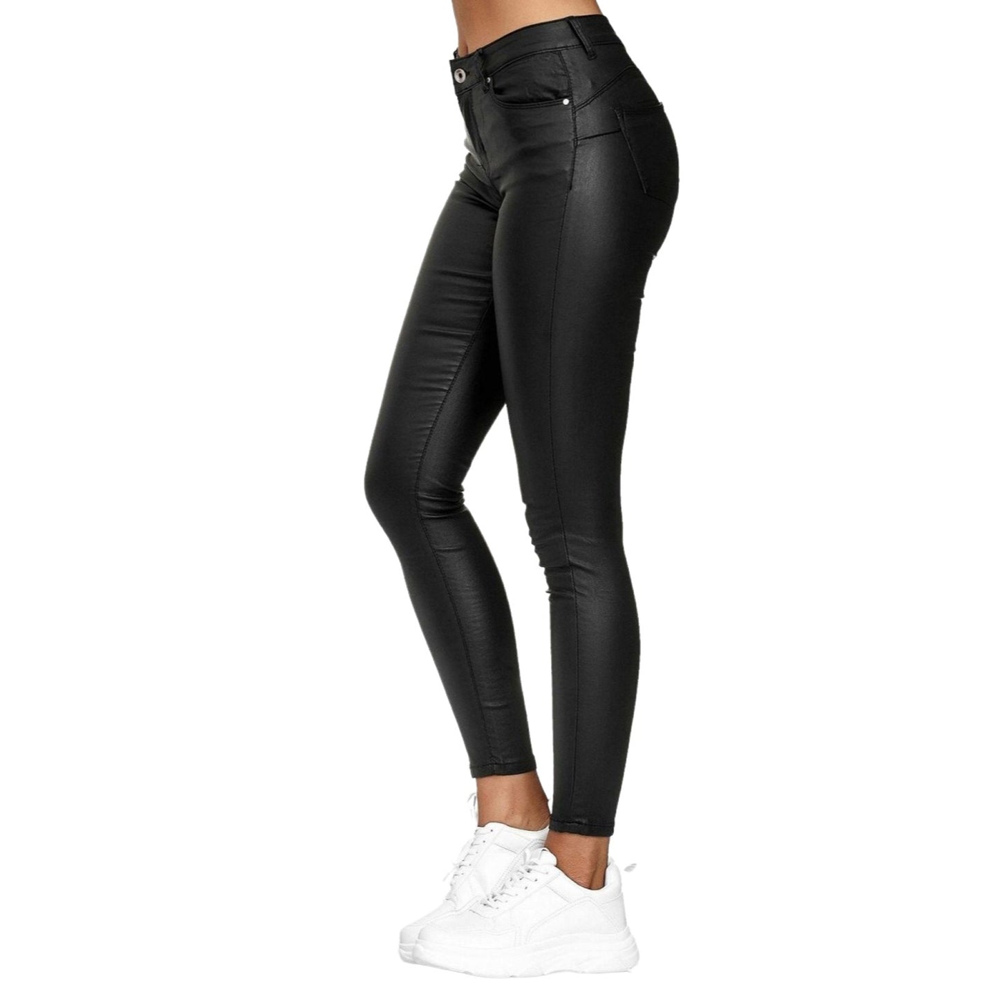 New European and American Women's Casual Pants Leggings PU Leather Pants