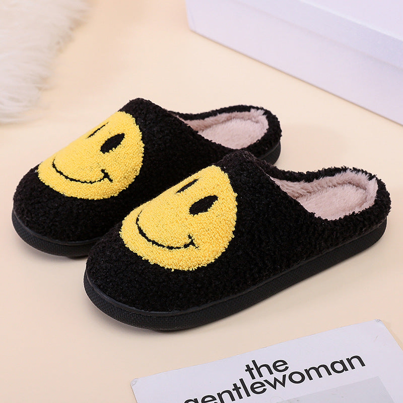 Smiling Face Cotton Slippers For Men And Women