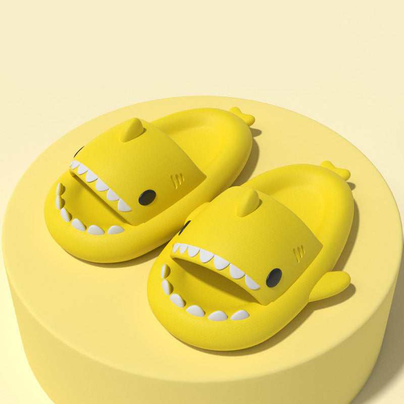 Thick-Bottomed Shark Couple Slippers