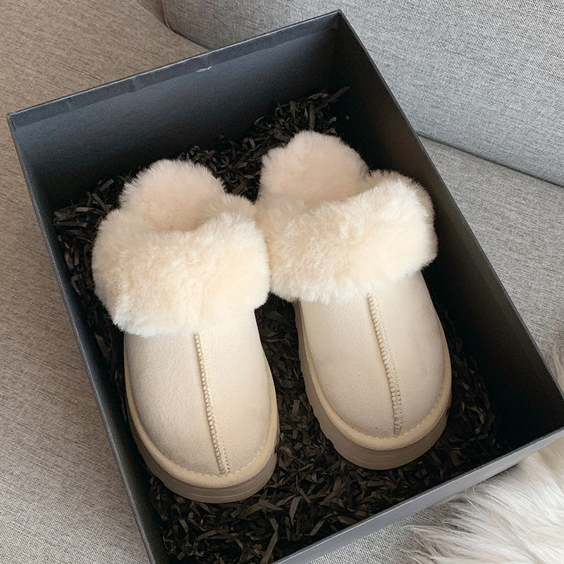 Winter Brand Plush Cotton Slippers