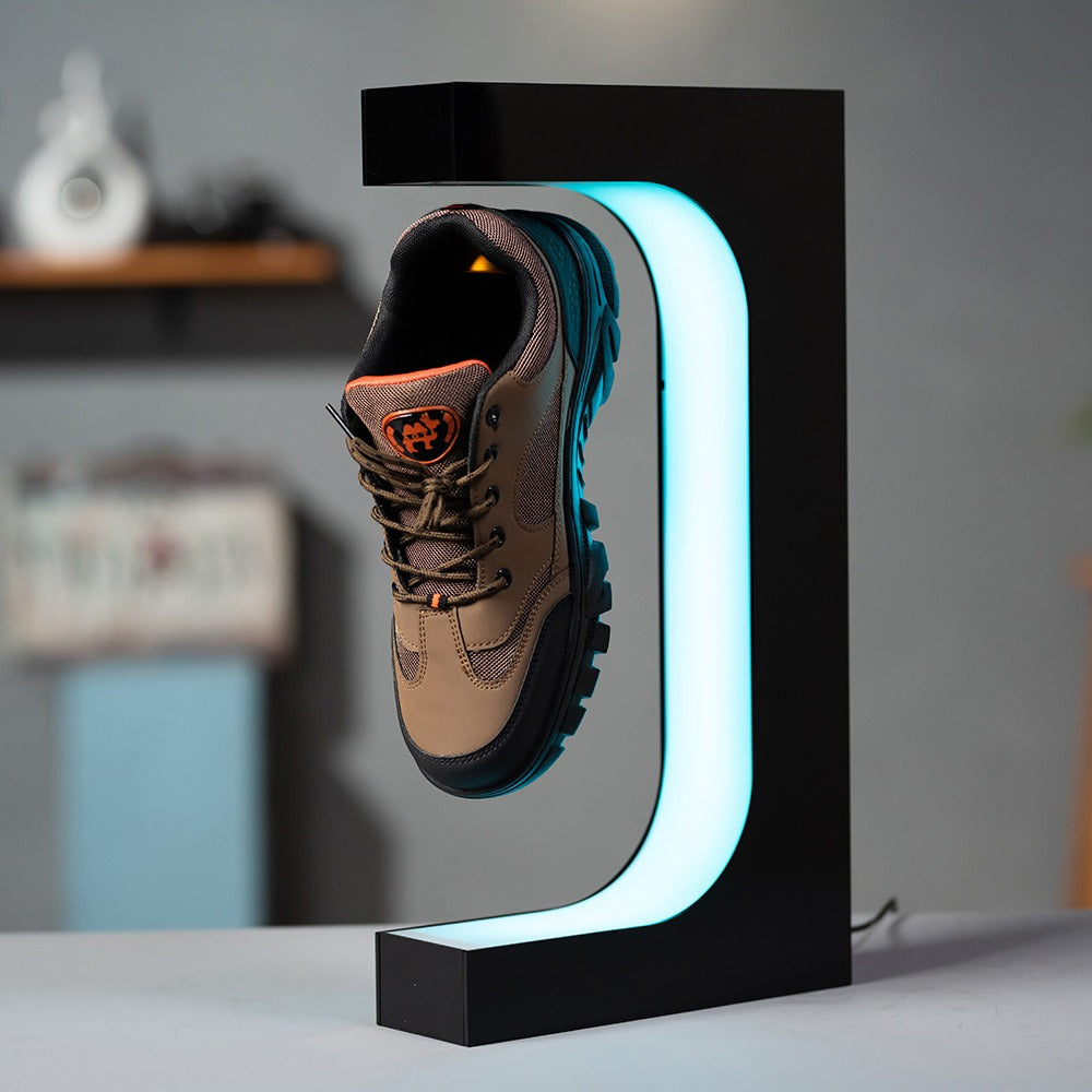 Magnetic levitation acrylic platform desktop advertising rotating display platform Magnetic levitation shoe display rack