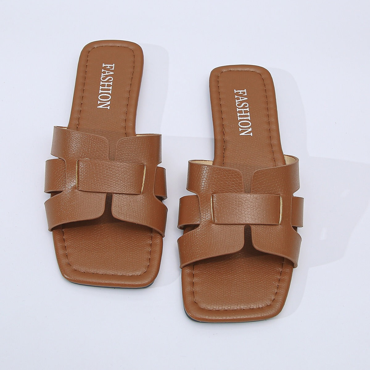 Square head H-shaped sandals for women's outerwear, summer new soft sole, casual and versatile fashion