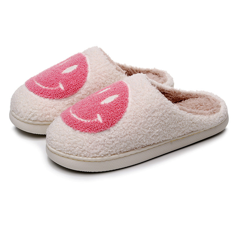 Smiling Face Cotton Slippers For Men And Women