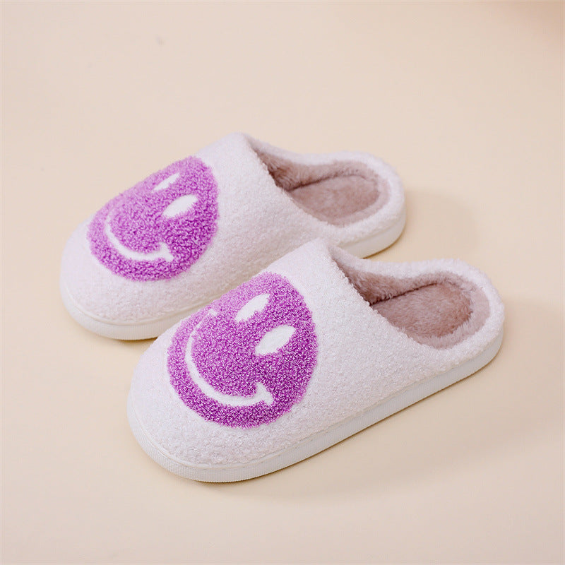 Smiling Face Cotton Slippers For Men And Women