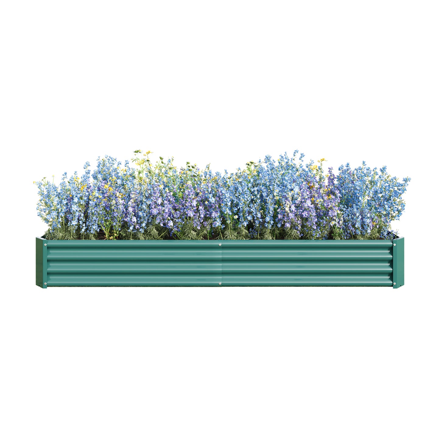 Raised Garden Bed Kit - Metal Raised Bed Garden 7.6x3.7x0.98ft for Flower Planters, Vegetables Herb Green