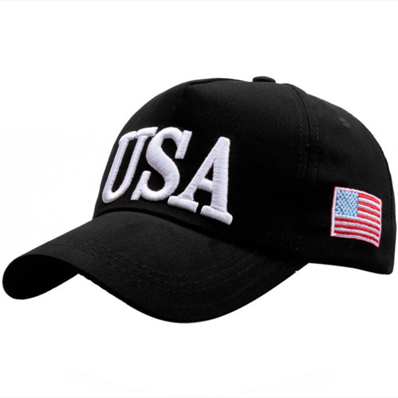 Trump baseball cap Amazon best seller Trump hat US election 3D embroidery USA hat logo embroidery