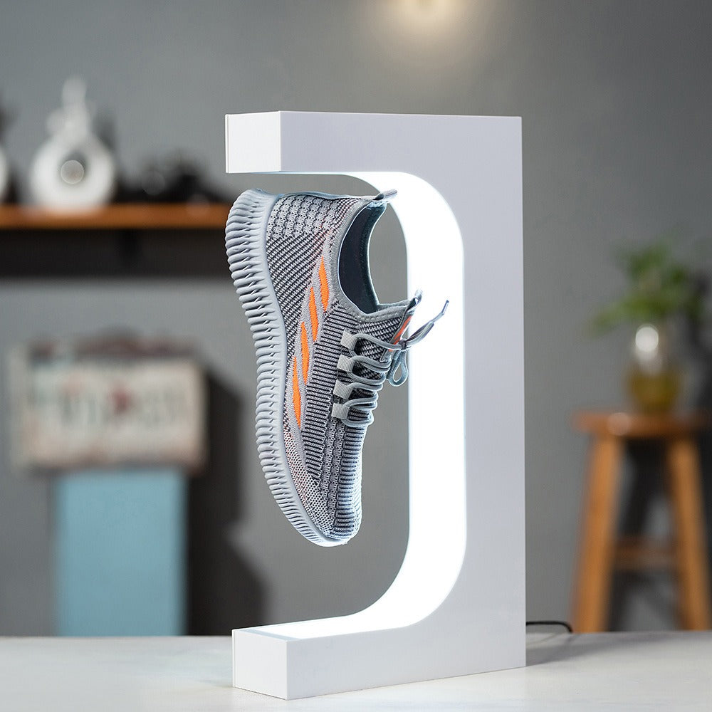 Magnetic levitation acrylic platform desktop advertising rotating display platform Magnetic levitation shoe display rack