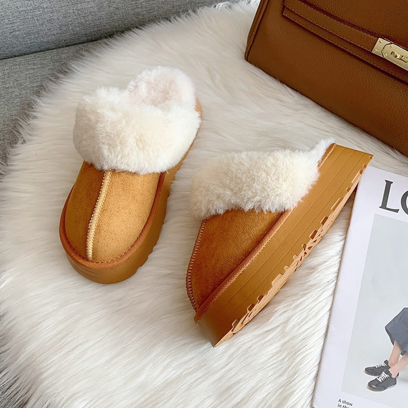 Winter Brand Plush Cotton Slippers